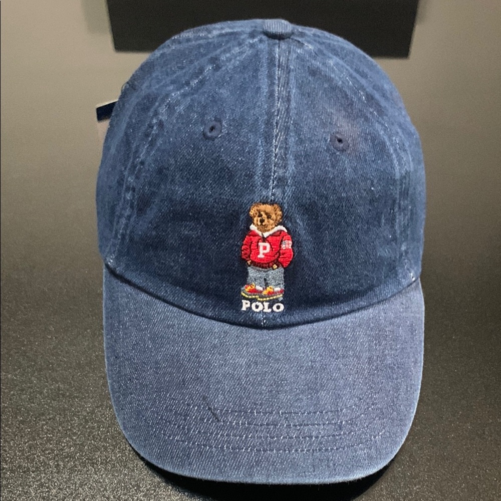 Polo by Ralph Lauren Blue Bear Embroidered Cap